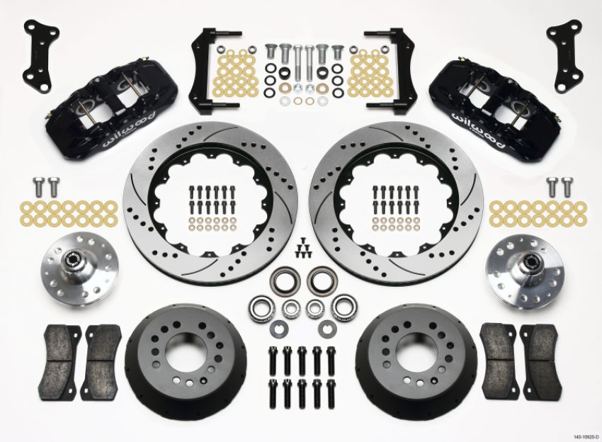 Wilwood 140-10920-D AERO6 Front Hub Kit 14.00 Drilled 67-69 Camaro 64-72 Nova Chevelle