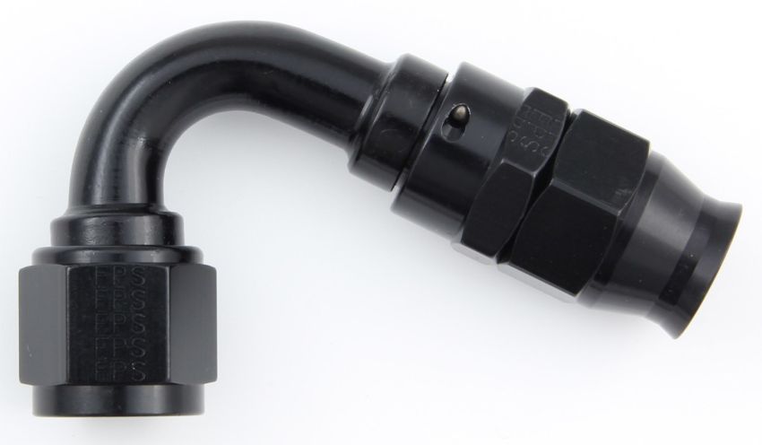 FRAGOLA FRG681206-BL Hose Fitting #6 120 Deg PTFE Black