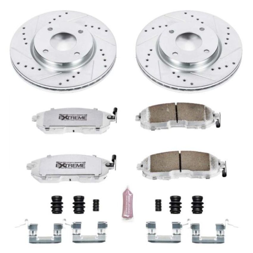 PowerStop K5817-26 Z26 Street Performance Ceramic Brake Pad and Drilled & Slotted Rotor Kit