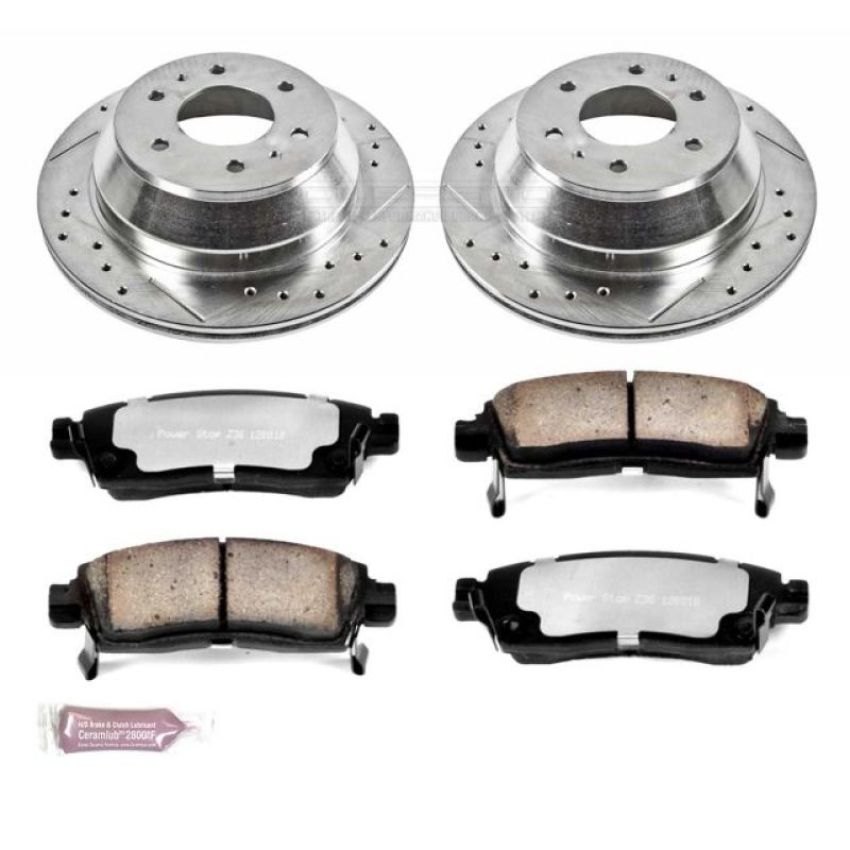 PowerStop K2050-36 Z36 Truck and SUV Carbon-Fiber Ceramic Brake Pad and Drilled & Slotted Rotor Kit