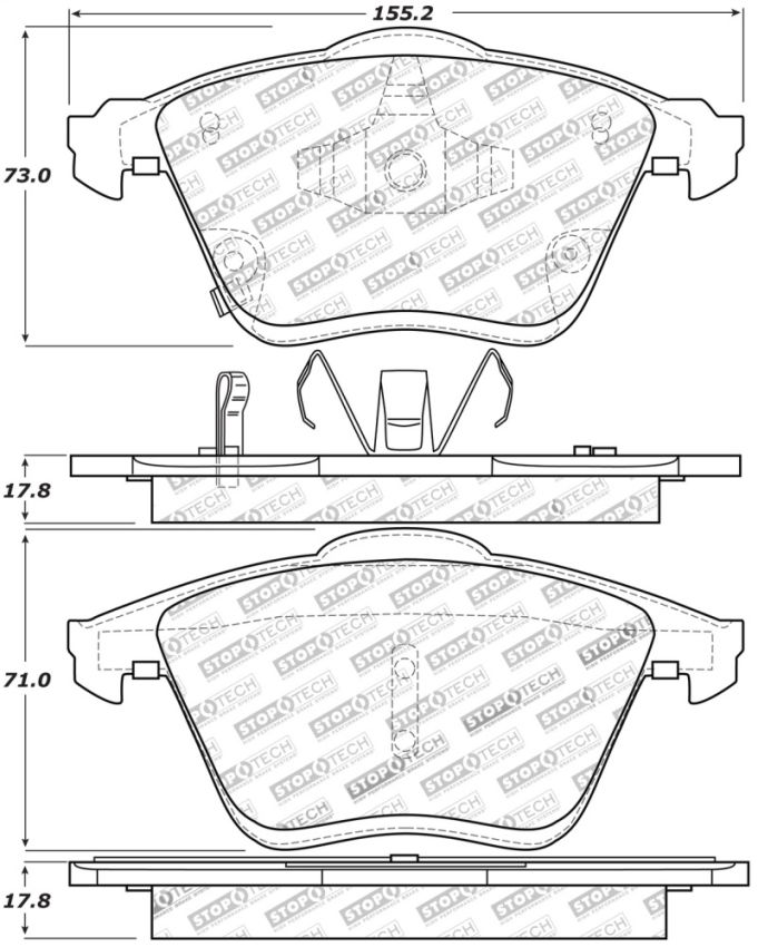 Stoptech 309.11860 Performance 06-07 Mazda 6 Front Brake Pads