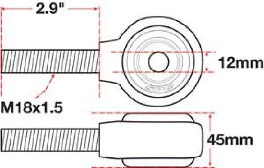 SPECIALTY PRODUCTS COMPANY 15766 XAXIS ROD END BALL JOINT