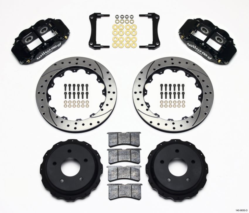 Wilwood 140-9830-D Narrow Superlite 4R Rear Kit 12.88in Drilled 98-02 Camaro/Firebird