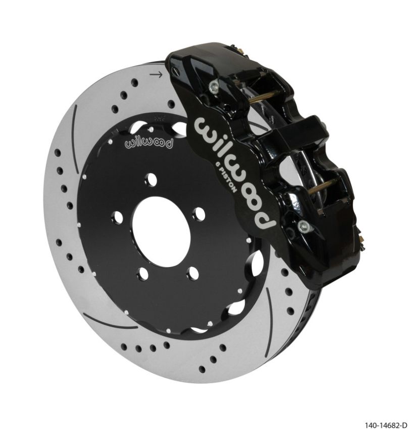 Wilwood 140-14682-D AERO6 Front Big Brake Kit 14.00in Black 03-11 Crown Victoria