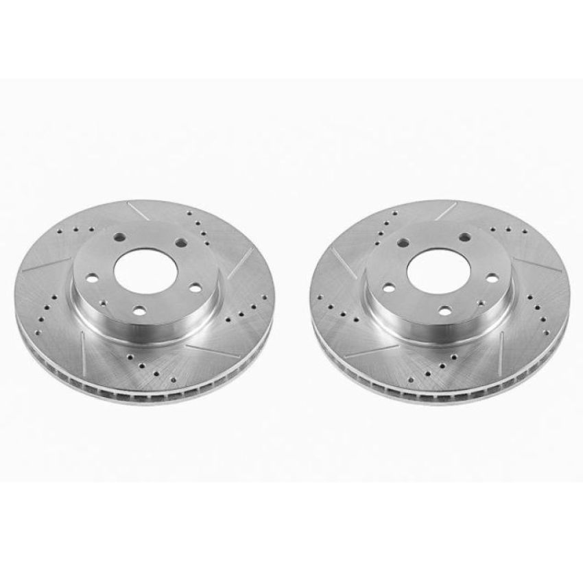 PowerStop JBR1599XPR PowerStop Evolution Performance Drilled, Slotted & Plated Brake Rotor Pair