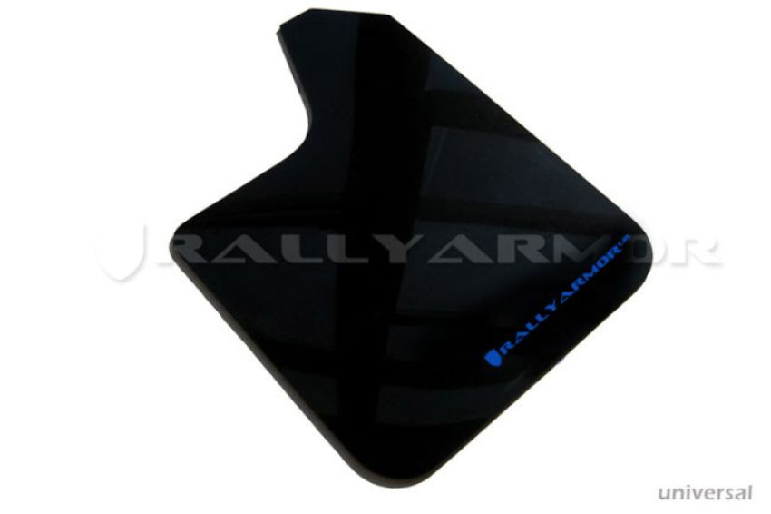 Rally Armor MF12-UR-BLK/BL Black Mud Flap/Blue Logo