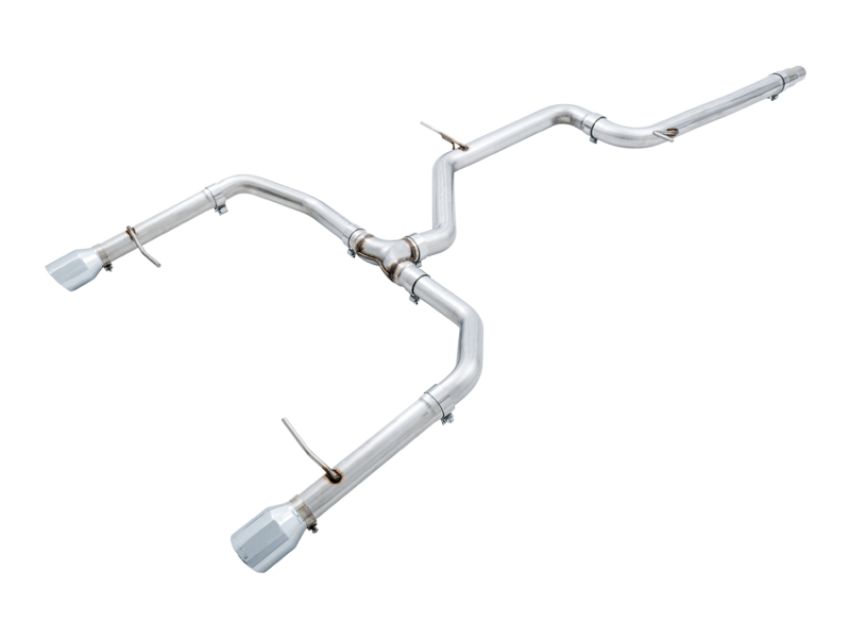 AWE Tuning 3020-22034 18-21 Volkswagen Jetta GLI Mk7 Track Edition Exhaust - Chrome Silver Tips (Fits OEM DP)