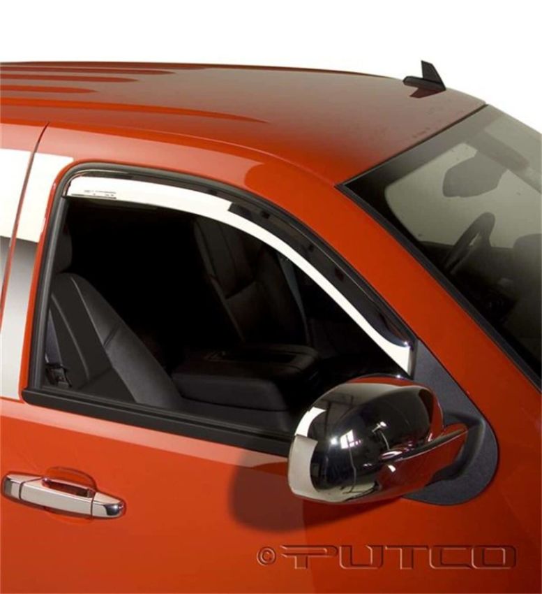Putco 480352 01-06 Toyota Highlander (Front Only) Element Chrome Window Visors