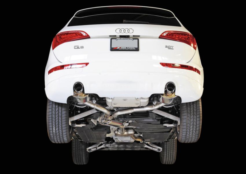 AWE Tuning 3015-32026 Audi 8R Q5 2.0T Touring Edition Exhaust - Polished Silver Tips