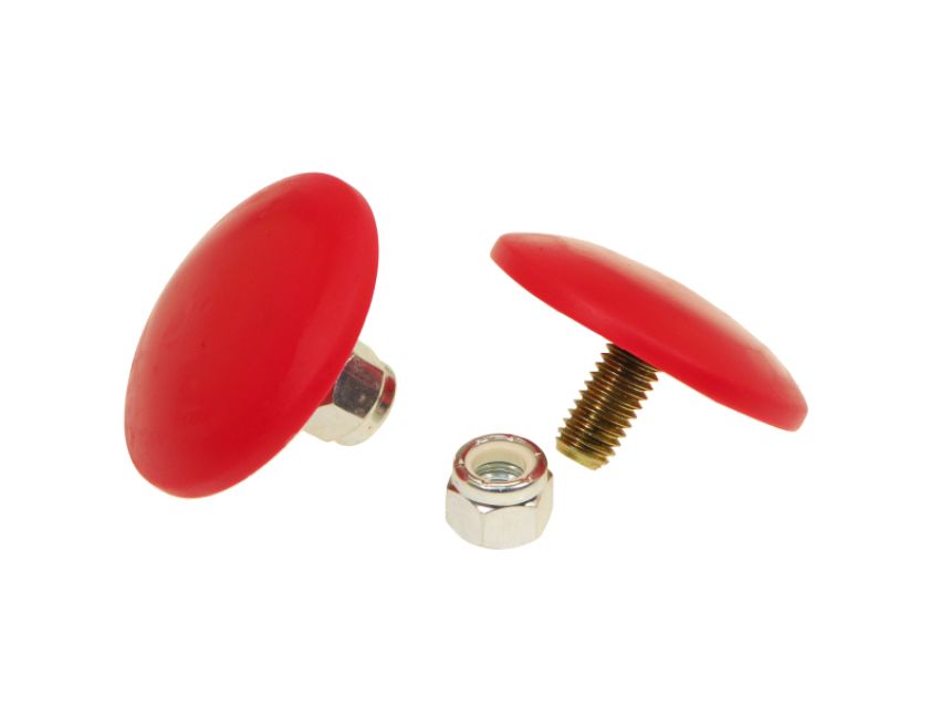 Prothane 19-1319 Universal Bump Stop 3/8X2 Ultra Thin Button - Red