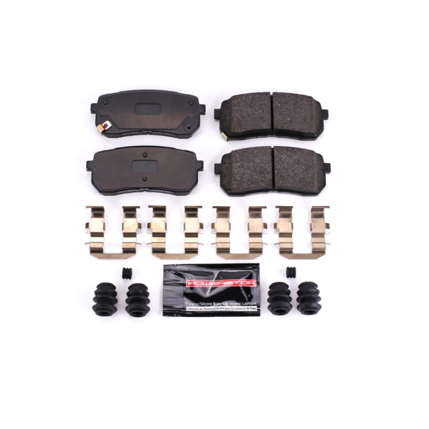 PowerStop Z23-1302 PowerStop - Z23 Daily Driver Carbon-Fiber Ceramic Brake Pads with Hardware Kit