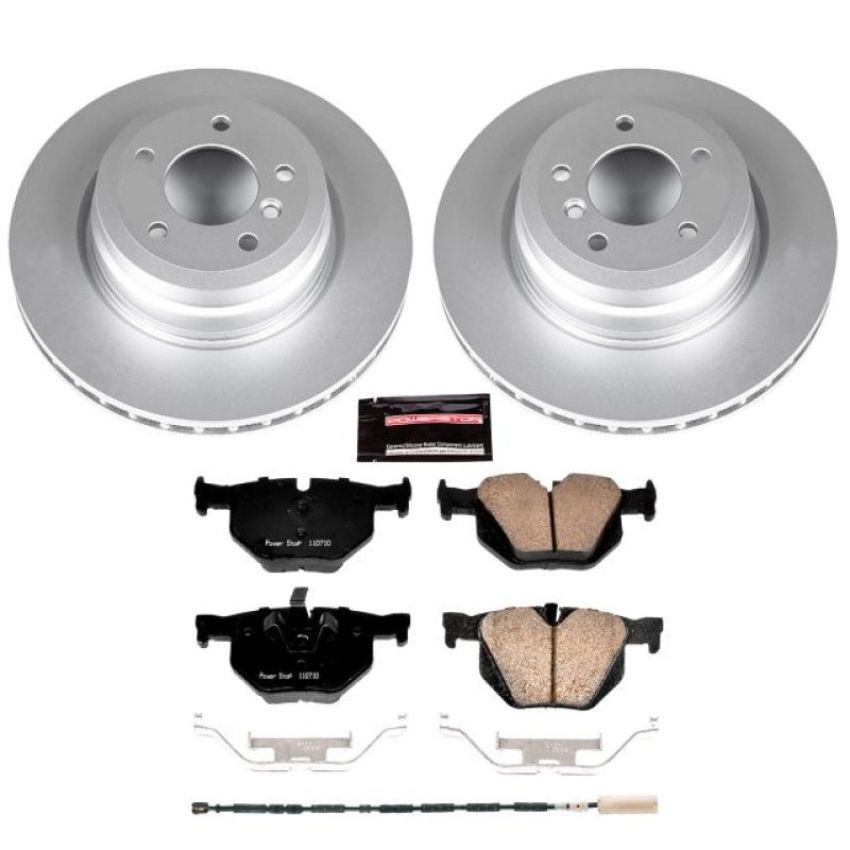 PowerStop CRK7009 Genuine Geomet Coated Rotor and Carbon-Fiber Ceramic Brake Pad Kit