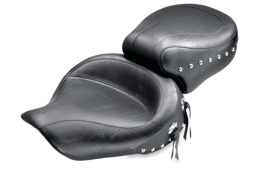 Mustang Motorcycle 75405 Mustang 91-05 Harley Dyna Wide Touring 1PC Seat w/Studs - Black