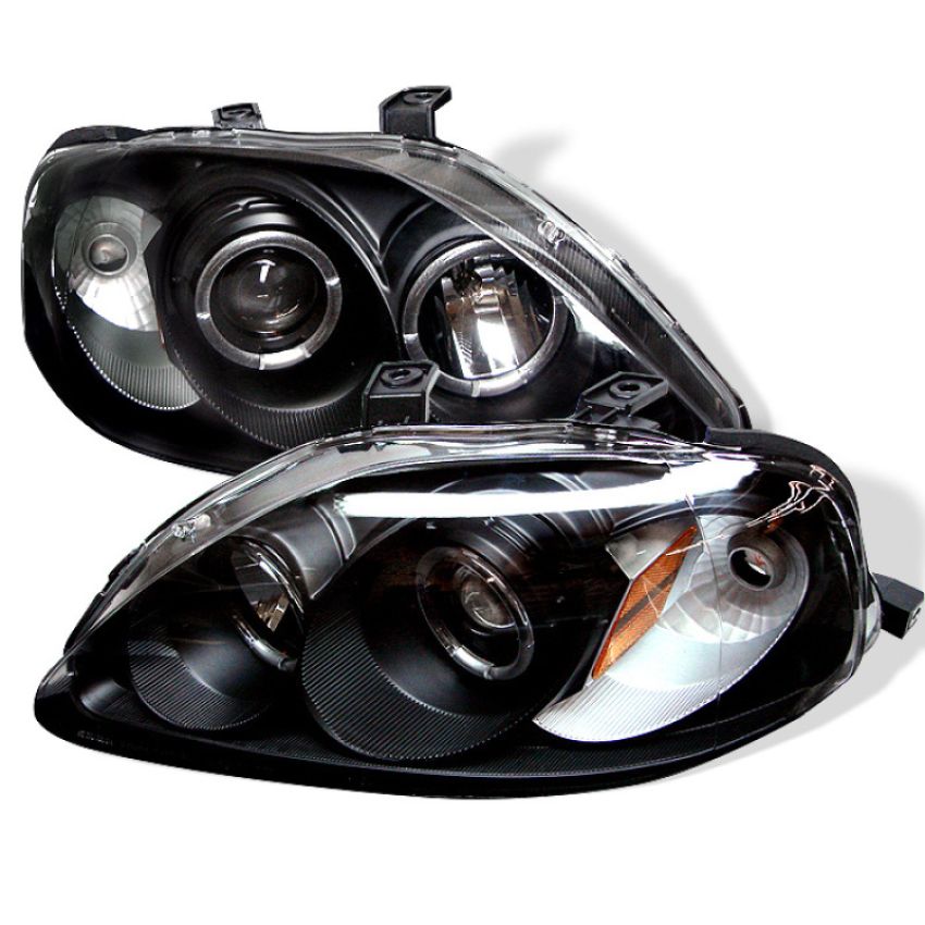SPYDER 5010933 Projector Headlights - LED Halo - Black