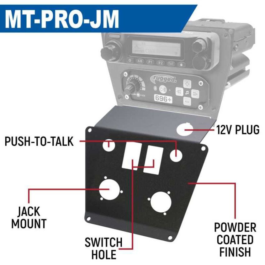 Rugged Radios MT-PRO-SPOD-T Polaris RZR PRO XP/Turbo R/PRO R Dash Mount Radio and Intercom - SPOD Touchscreen
