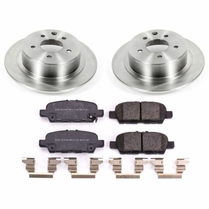 PowerStop KOE8335 OE Stock Replacement Low-Dust Ceramic Brake Pad and Rotor Kit