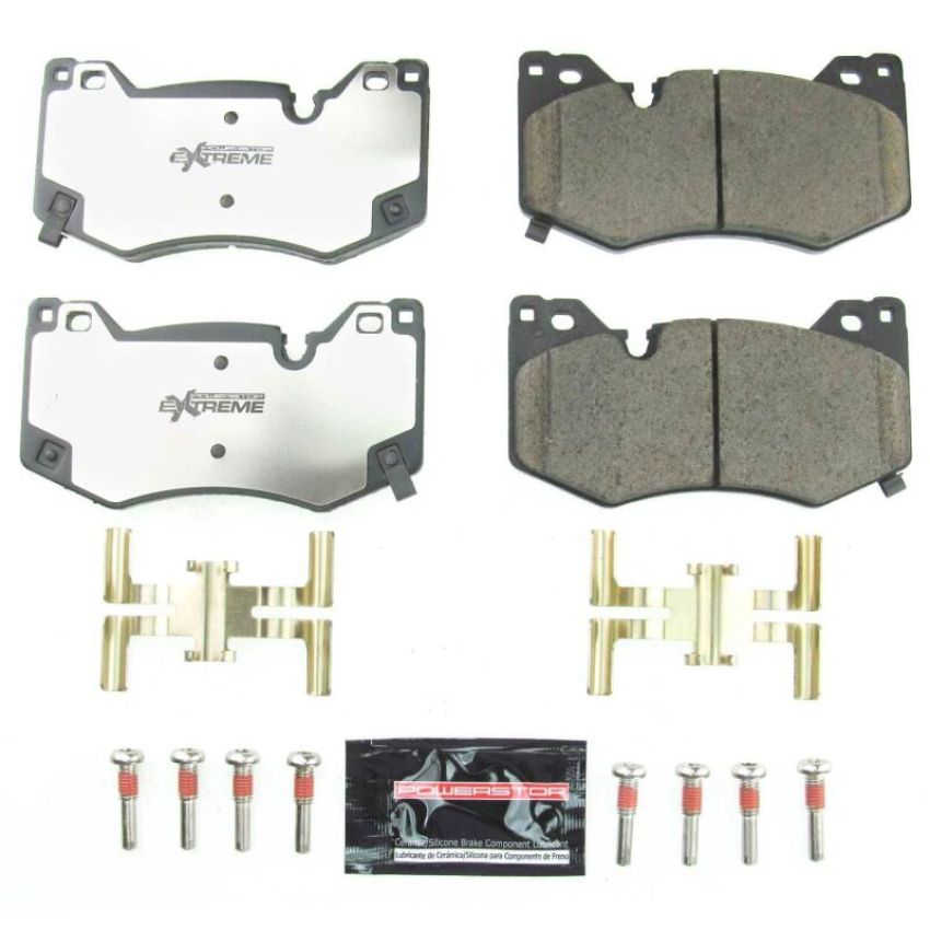 PowerStop Z26-8009 PowerStop - Z26 Performance Carbon-Fiber Ceramic Brake Pads with Hardware Kit