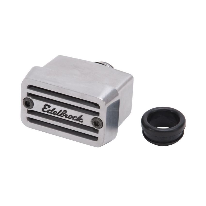EDELBROCK EDE4204 Elite Series Breather - Top Mnt. w/Name
