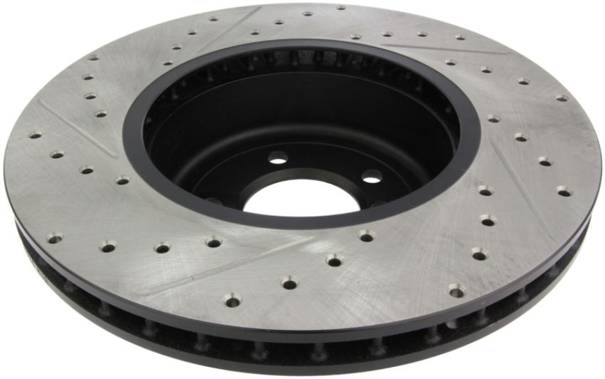 Stoptech 127.34071L 08-09 BMW 535 Series / 04-09 545i/550i/645Ci/650i Slotted & Drilled Left Front Rotor