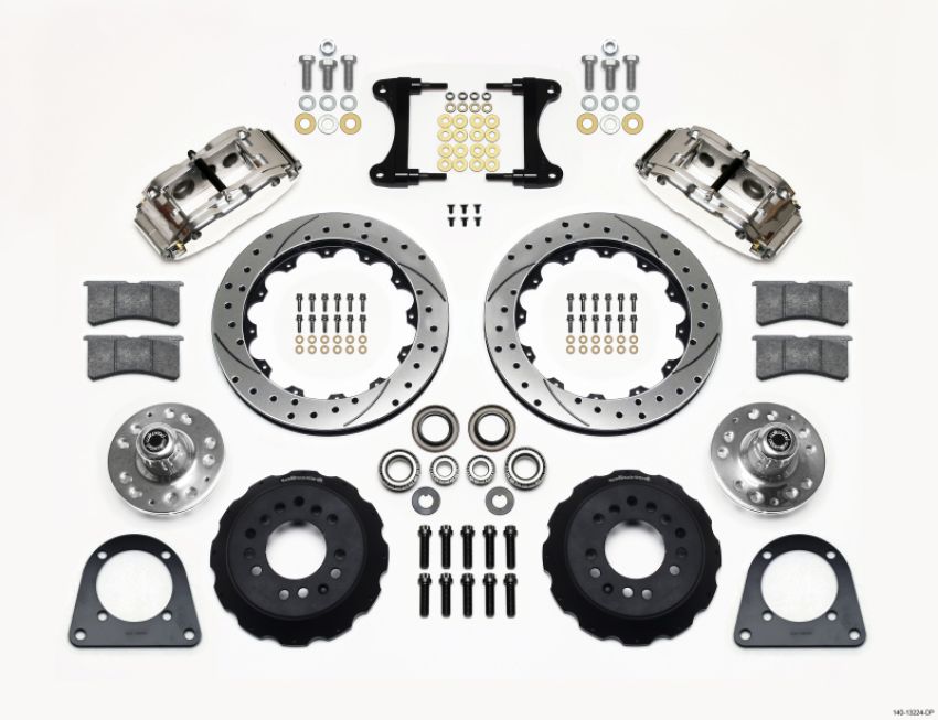 Wilwood 140-13224-DP Narrow Superlite 6R Front Hub Kit 12.88in Drill Pol TCI-IFS 71-78 (Pinto Based)