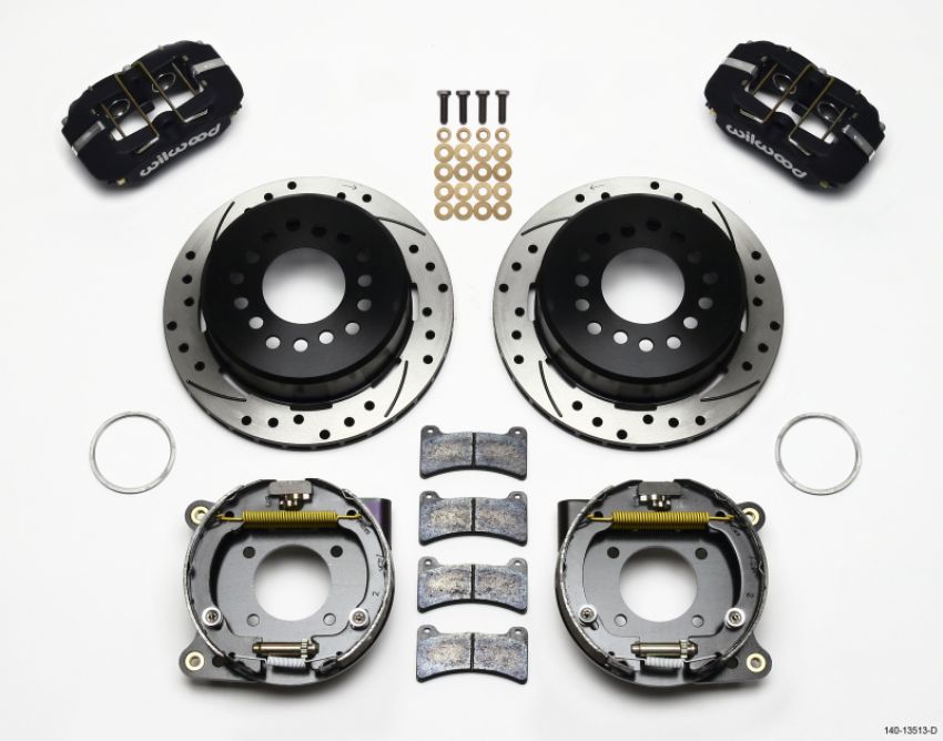 Wilwood 140-13513-D Dynapro Low-Profile 11.00in P-Brake Kit Drilled BOP Axle 2.75in Bearing 2.75 Offset
