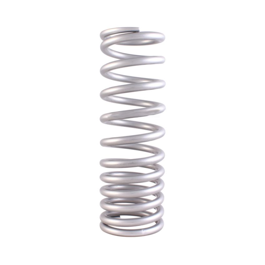 QA1 10HT140/250 2-1/2in ID Variable Rate High Travel Spring - 10in Length x 140/250lbs/in - Silver Powder Coated