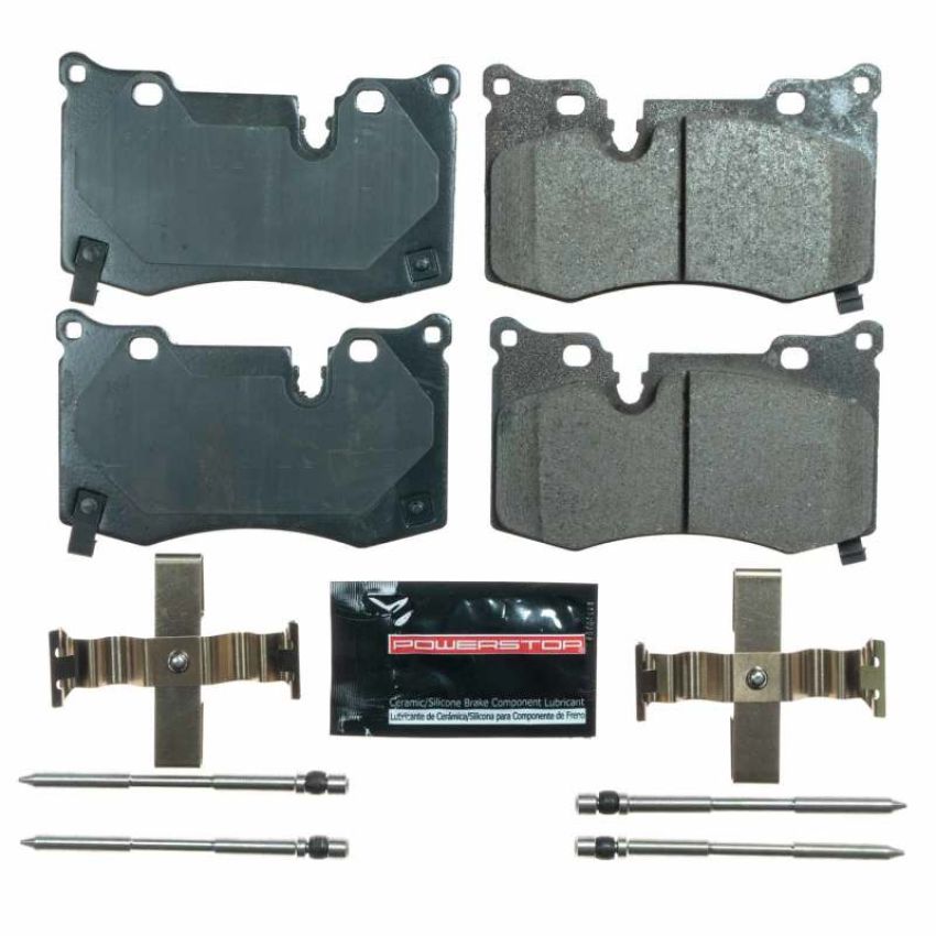 PowerStop Z23-8008 PowerStop - Z23 Daily Driver Carbon-Fiber Ceramic Brake Pads with Hardware Kit