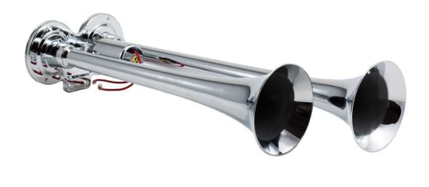 Kleinn Air Horns 102 Kleinn Chrome Dual Horn/ 15In/12.25In - Chrome-Plated Zinc Alloy