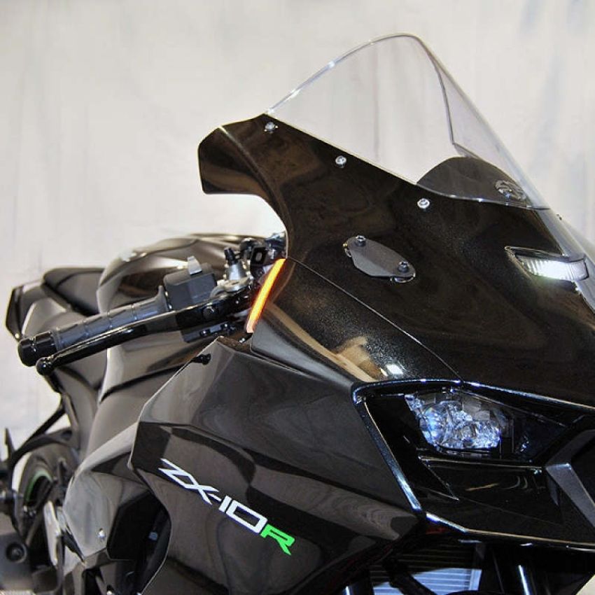New Rage Cycles ZX10-FS-20-BO 20+ Kawasaki ZX-10R Front Turn Signals