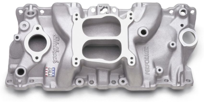 EDELBROCK EDE2104 SBC Performer Q-Jet Manifold - 262-400