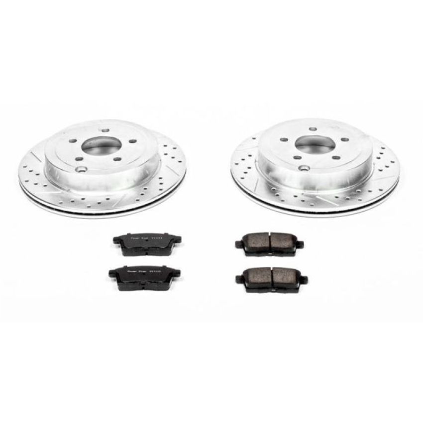 PowerStop K3060 Z23 Daily Driver Carbon-Fiber Ceramic Brake Pad and Drilled & Slotted Rotor Kit