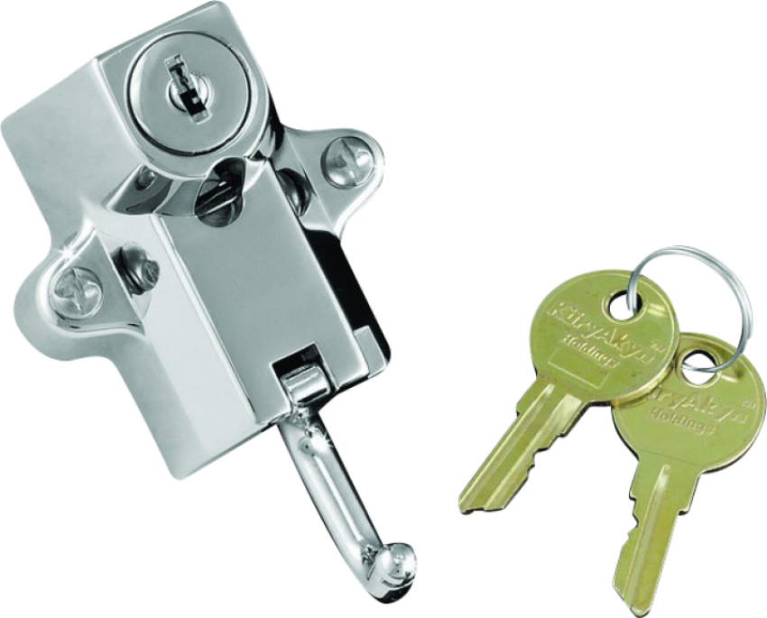 Kuryakyn 4220 Universal Helmet Lock 7/8in-1-1/4in Mount Chrome