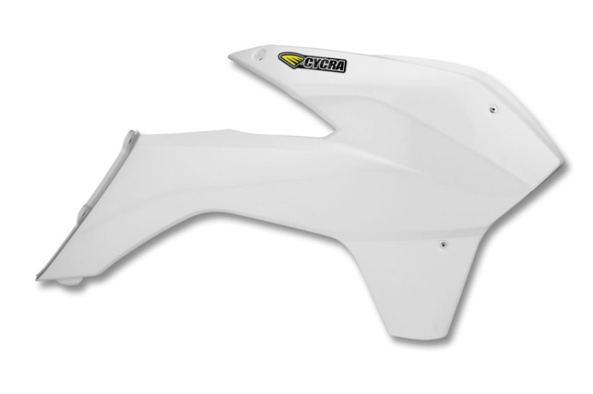 Cycra 1CYC-1899-42 13-15 KTM 125 SX Powerflow Radiator Shrouds - White