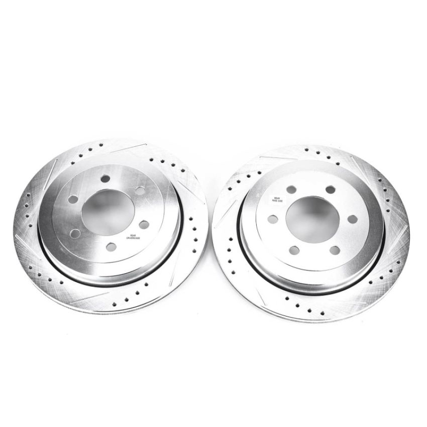 PowerStop AR85124XPR PowerStop Evolution Performance Drilled, Slotted & Plated Brake Rotor Pair