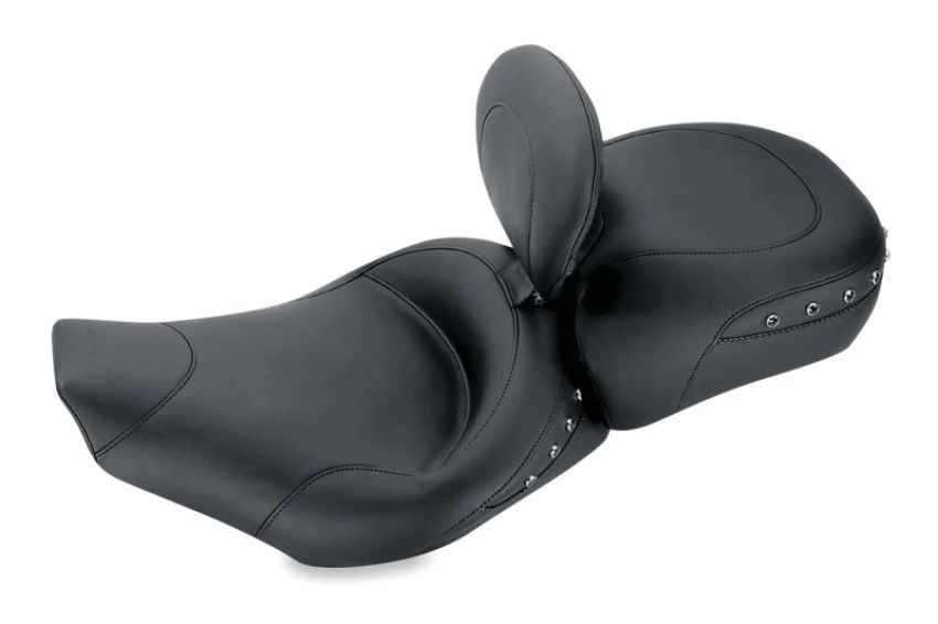 Mustang Motorcycle 79102 Mustang 97-07 Harley Rd King,06-07 Str Glide,00-05 Eagle Solo Seat w /DBR Black Pearls - Black