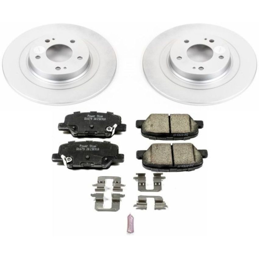 PowerStop CRK6976 Genuine Geomet Coated Rotor and Low-Dust Ceramic Brake Pad Kit