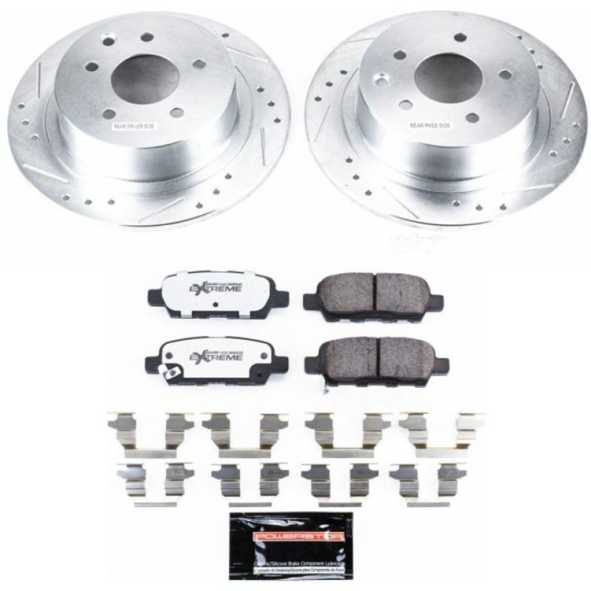 PowerStop K7864-26 Z26 Street Performance Ceramic Brake Pad and Drilled & Slotted Rotor Kit