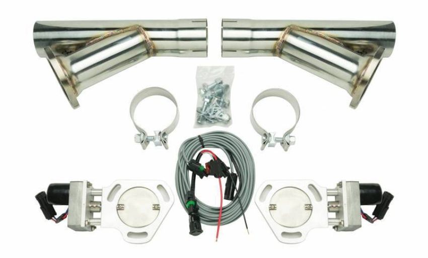 PYPES PERFORMANCE EXHAUST PYPHVE10K Exhaust Cutout Kit Dual w/YPipe 2.5in Pair