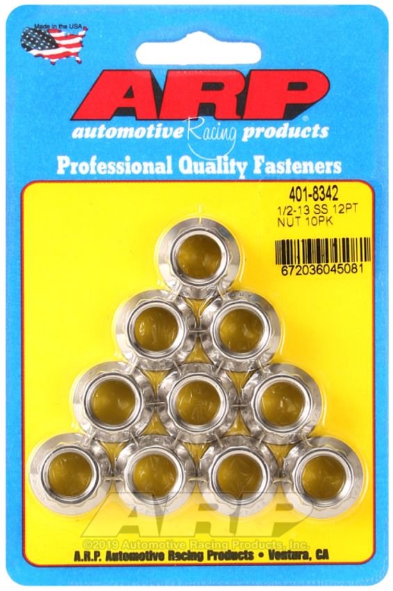 ARP ARP401-8342 1/2-13 SS 12pt Nut Kit 10pk