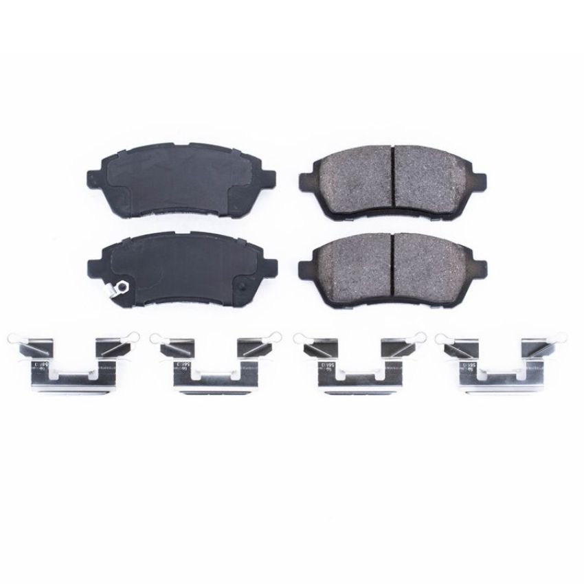 PowerStop 17-1454A PowerStop - Z17 Low-Dust Ceramic Brake Pads with Hardware