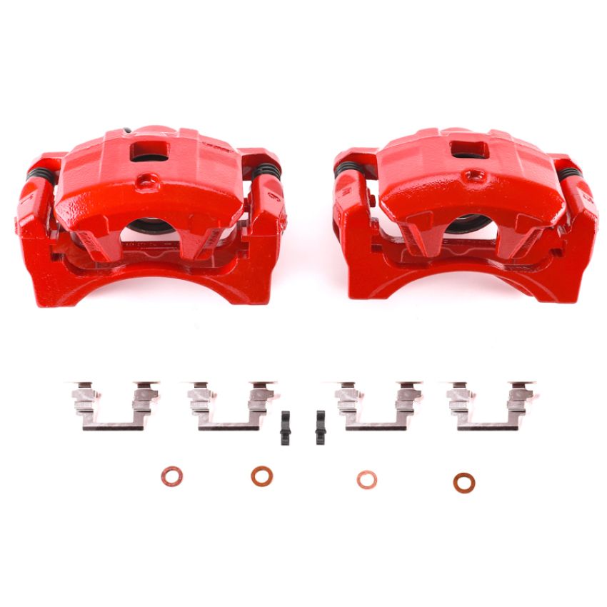 PowerStop S5032B Red Powder Coated Calipers