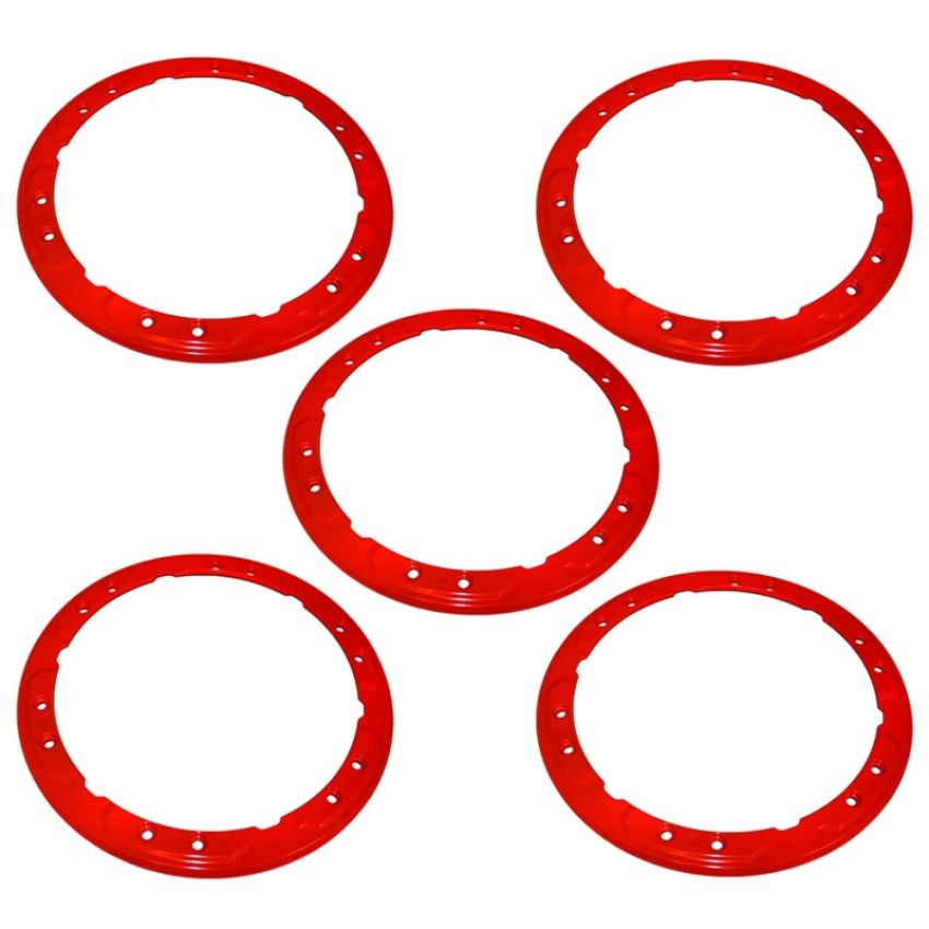 Ford Racing M-1021K-BLR 2021-2025 Bronco Beadlock Trim Ring Kit-Red