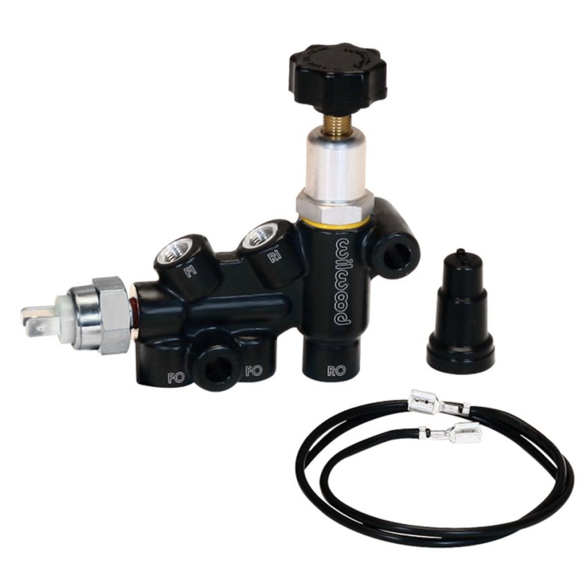 Wilwood 260-11179 Proportioning Valve - Knob Adjust 3/8-24 IF Combo w/ switch