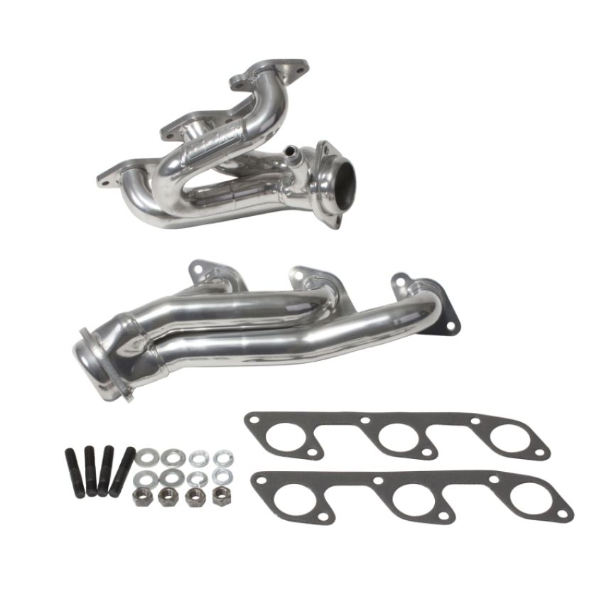 BBK Performance Parts 40100 2005-2010 MUSTANG 4.0L-V6 1-5/8 SHORTY EXHAUST HEADERS (POLISHED SILVER CERAMIC)