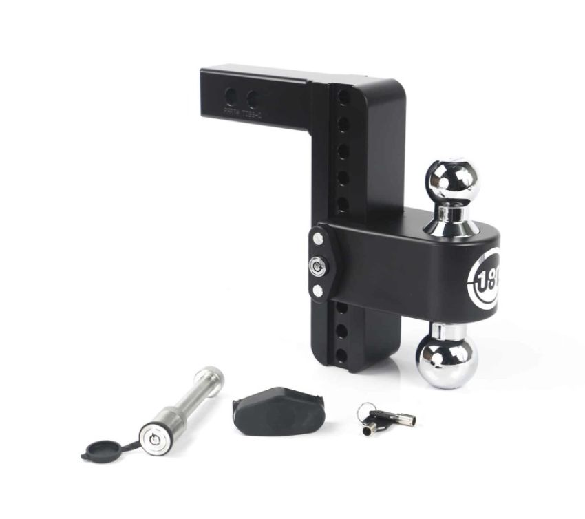 Weigh Safe CTB8-2-KA-CER-BLA 180 Hitch 8in Drop Hitch & 2in Shank (10K/12.5K GTWR) w/WS05 - Black Cerakote