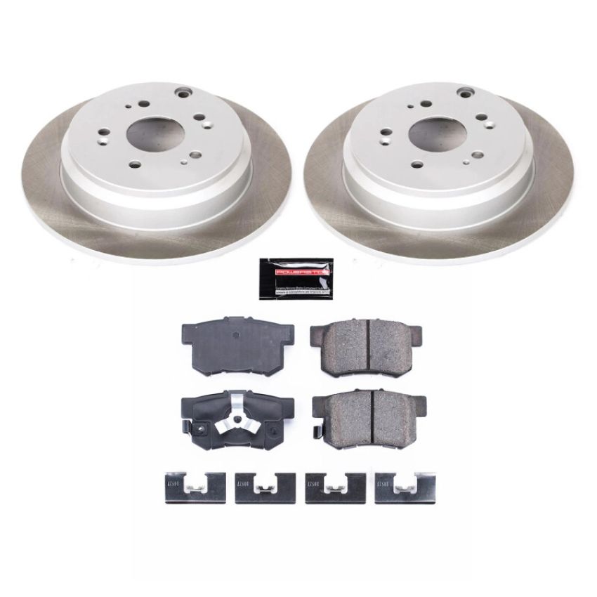 PowerStop SC206 Semi-Coated Rotor and Low-Dust Ceramic Brake Pad Kit