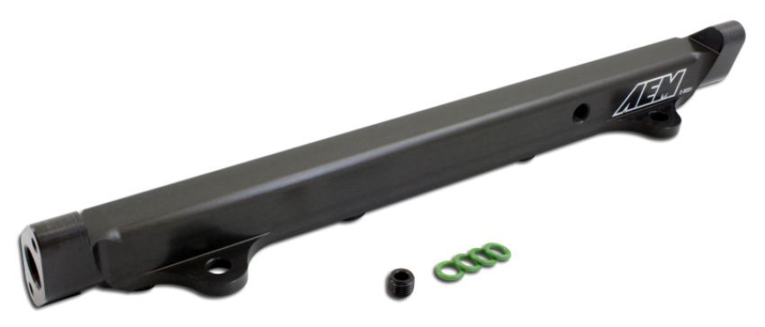 AEM 25-131BK 03-06 Evo 8 & 9 Black Fuel Rail