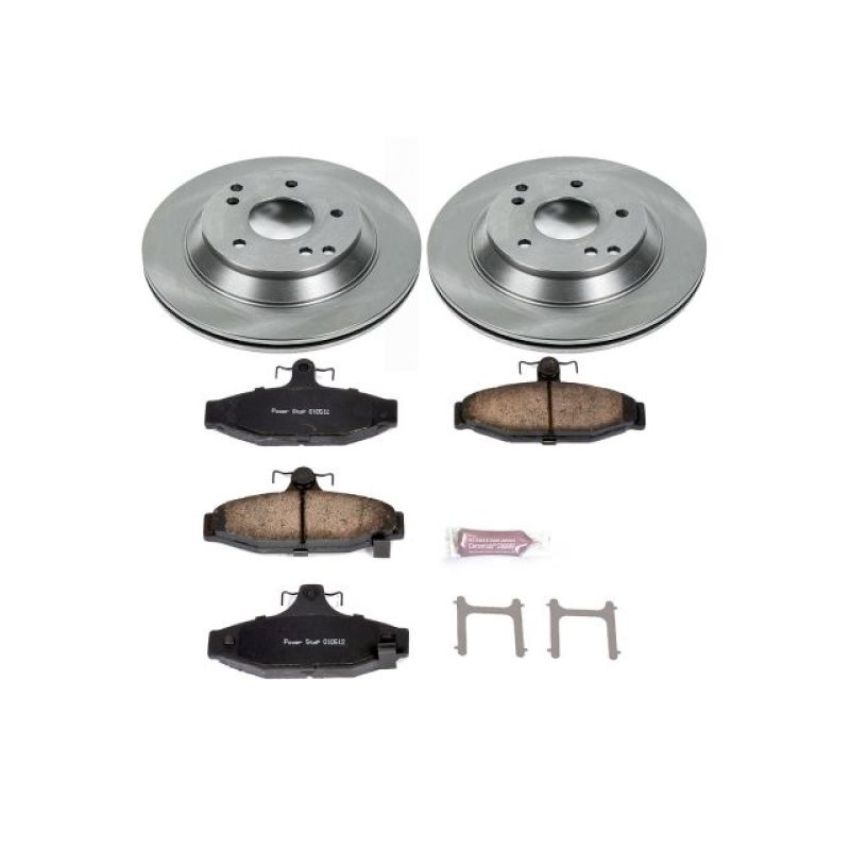 PowerStop KOE1523 OE Stock Replacement Low-Dust Ceramic Brake Pad and Rotor Kit