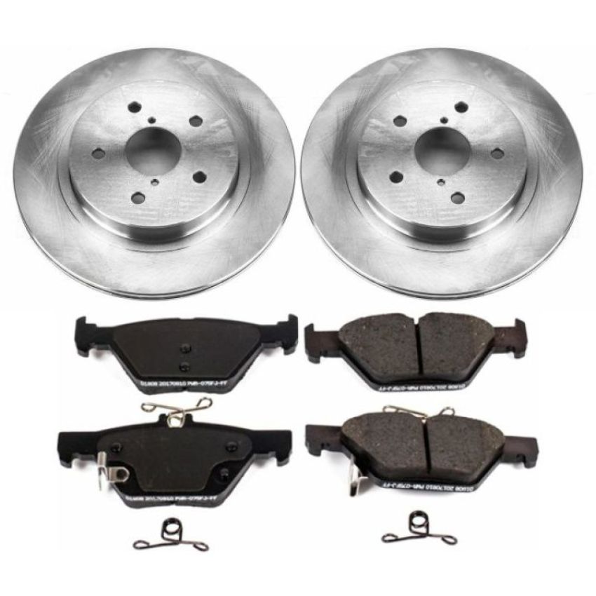 PowerStop KOE7039 OE Stock Replacement Low-Dust Ceramic Brake Pad and Rotor Kit