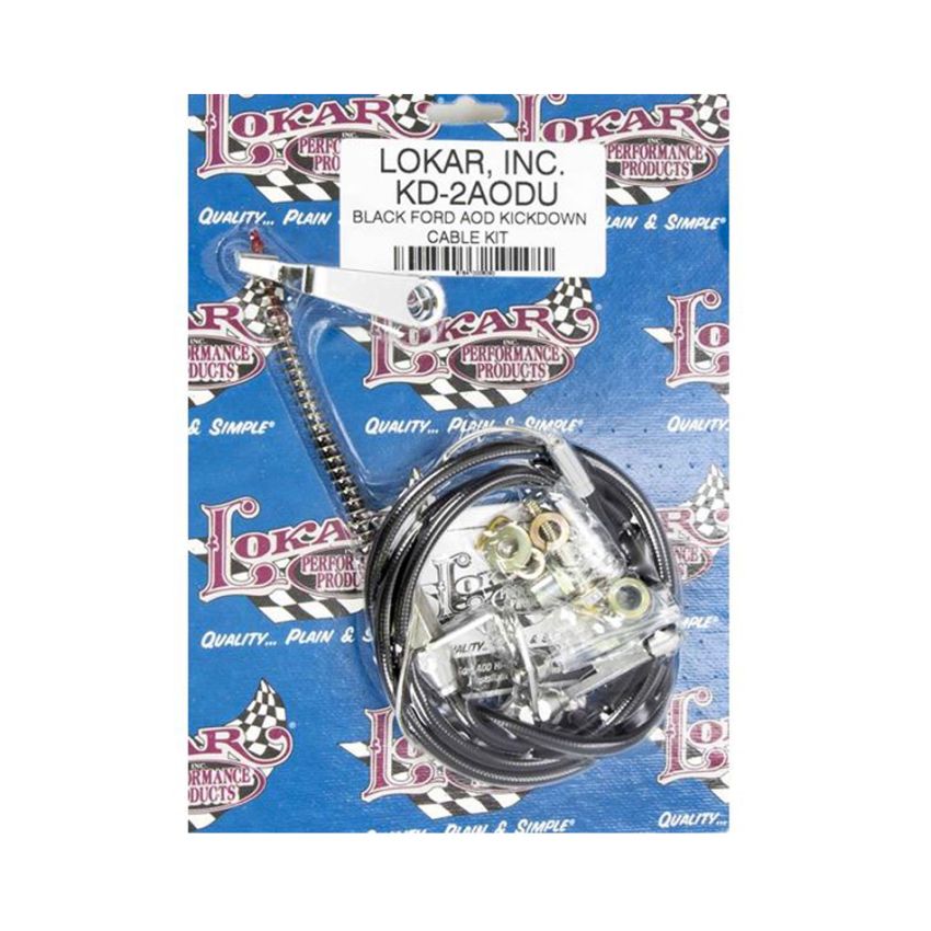 LOKAR LOKKD-2AODU Ford AOD Trans Kick Down Cable Black